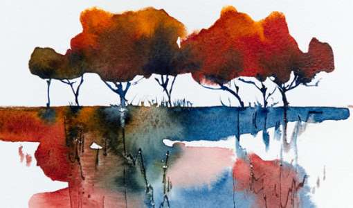 Freie Aquarell-Landschaften