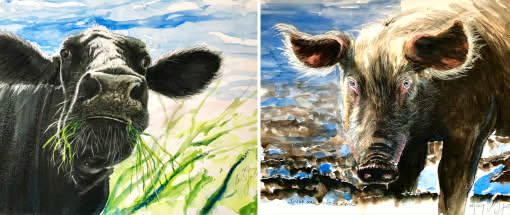 Tierisches Aquarell