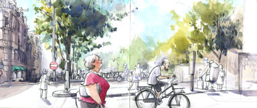 Lebendiges Urban Sketching