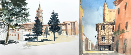Stadtansichten in Aquarell – Perspektive leicht gemacht