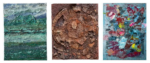 Mixed Media mit Rost und Patina
