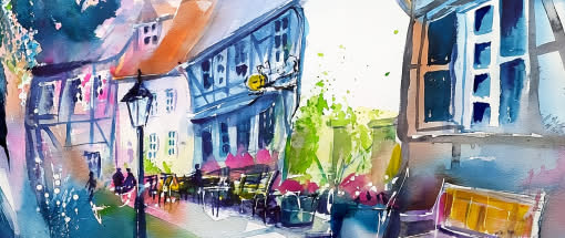 Aquarell mit Charakter – Architektur und Stadtansichten