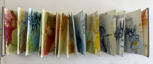 Komposition in Schichten - Mixed Media auf Papier